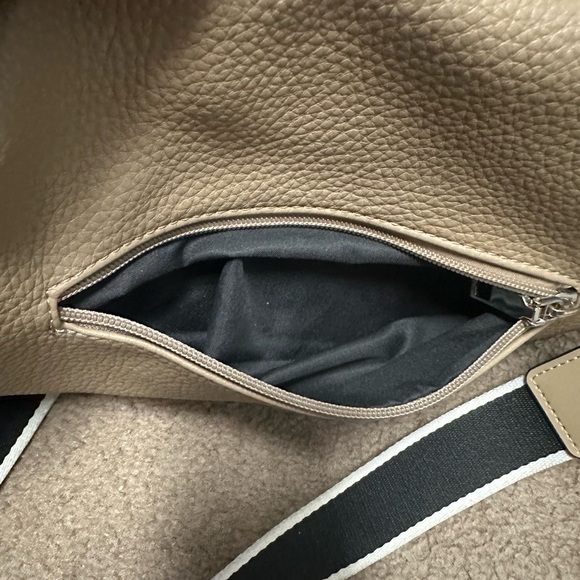 Tan Crescent Crossbody Bag with Adjustable Strap - Picture 7 of 9